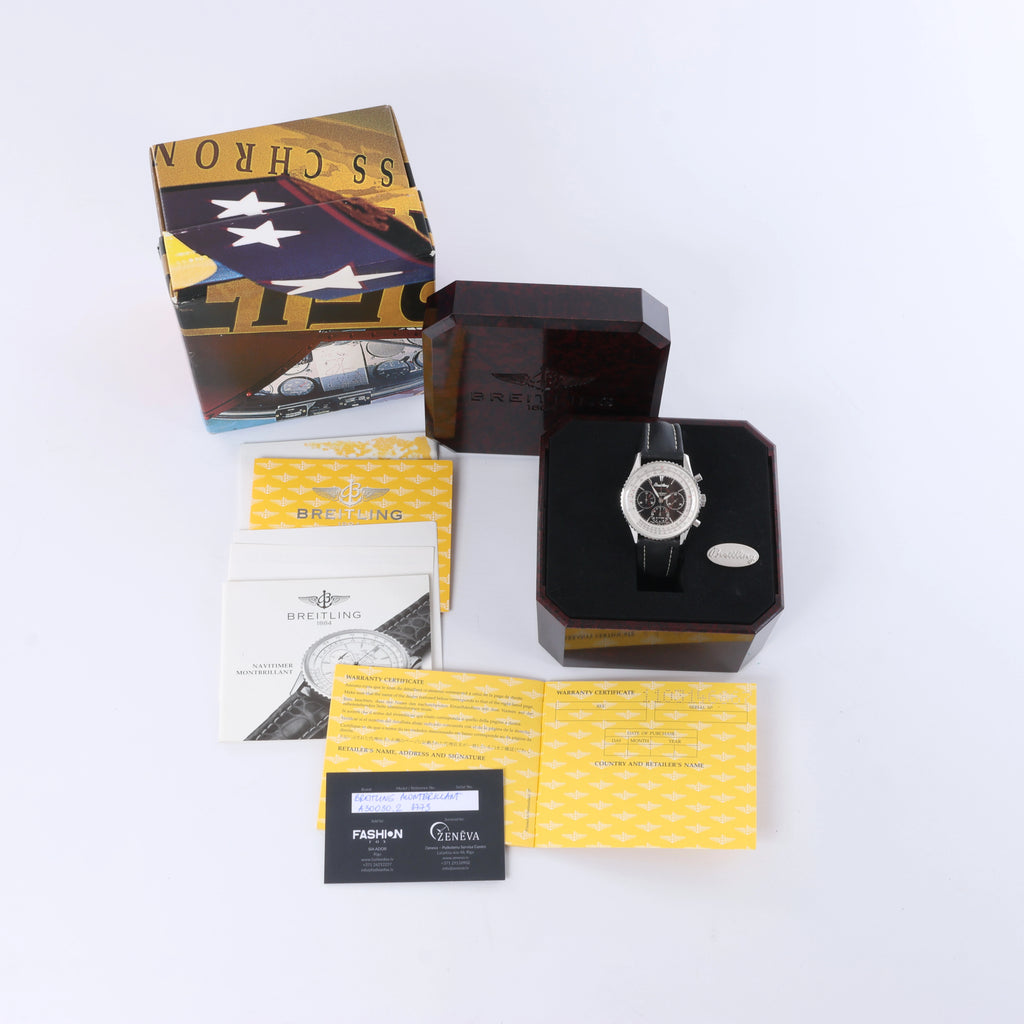 Breitling Montbrillant Automatic Wristwatch, ref. A30030.2, Black Dial