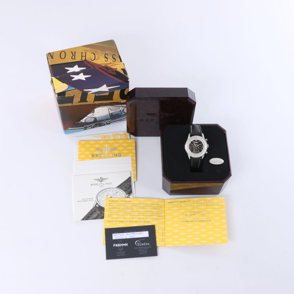 Breitling Montbrillant Automatic Wristwatch, ref. A30030.2, Black Dial