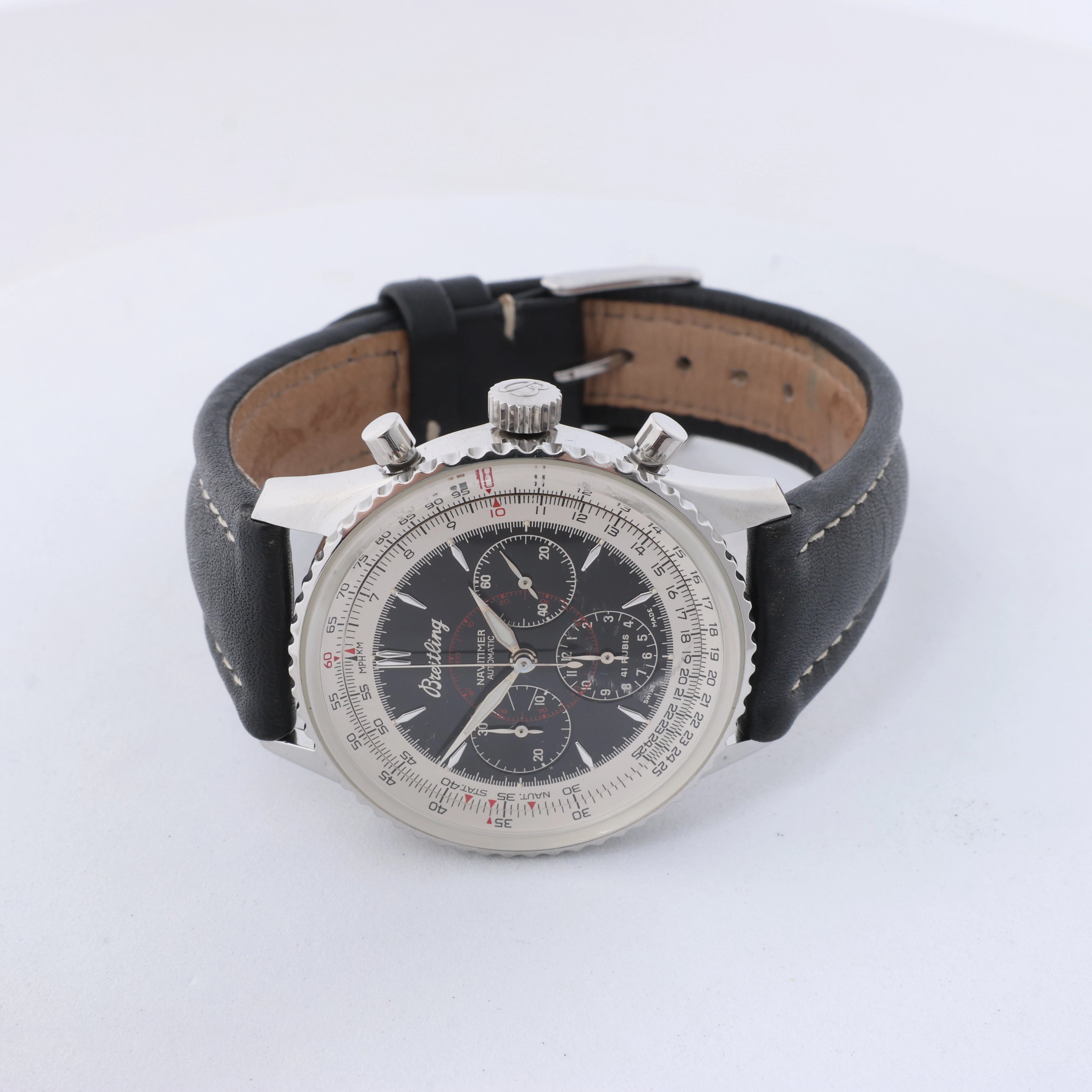 Breitling Montbrillant Automatic Wristwatch, ref. A30030.2, Black Dial