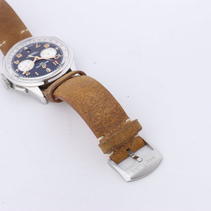 Montre Breitling Premier B01 Chronographe 42 AB0118A21B1X2 3286079 SS et cuir AT cadran noir