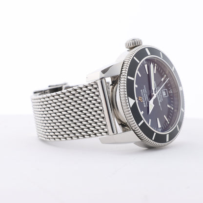 Breitling Superocean A172B680CA 1097540 SS AT Uhr mit schwarzem Zifferblatt