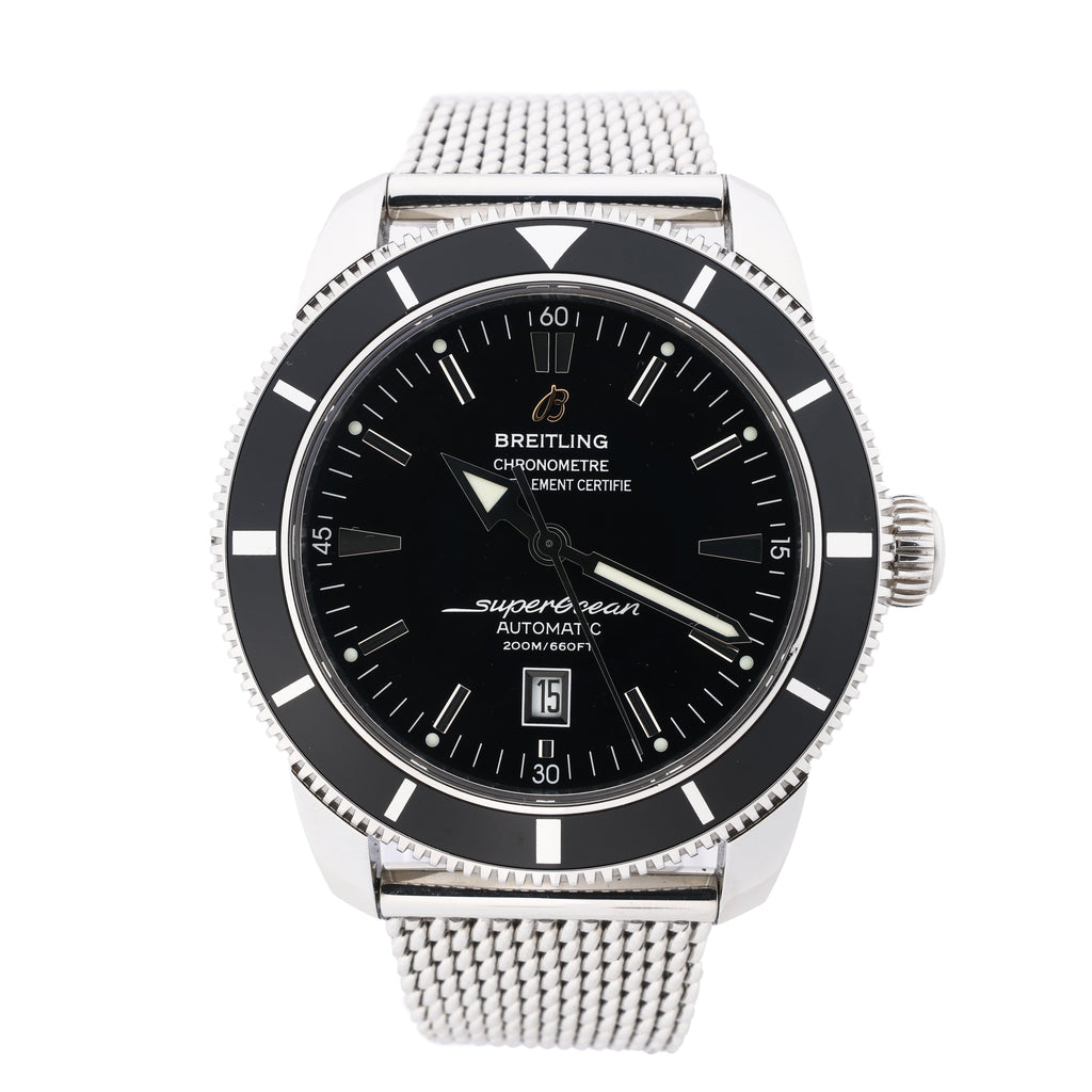 Breitling Superocean A172B680CA 1097540 SS AT Black Dial Watch