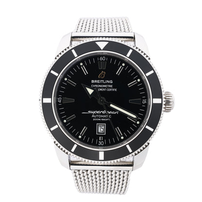 Breitling Superocean A172B680CA 1097540 SS AT Uhr mit schwarzem Zifferblatt