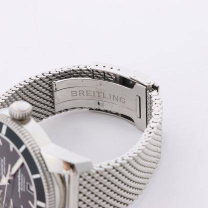 Breitling Superocean A172B680CA 1097540 SS AT Uhr mit schwarzem Zifferblatt