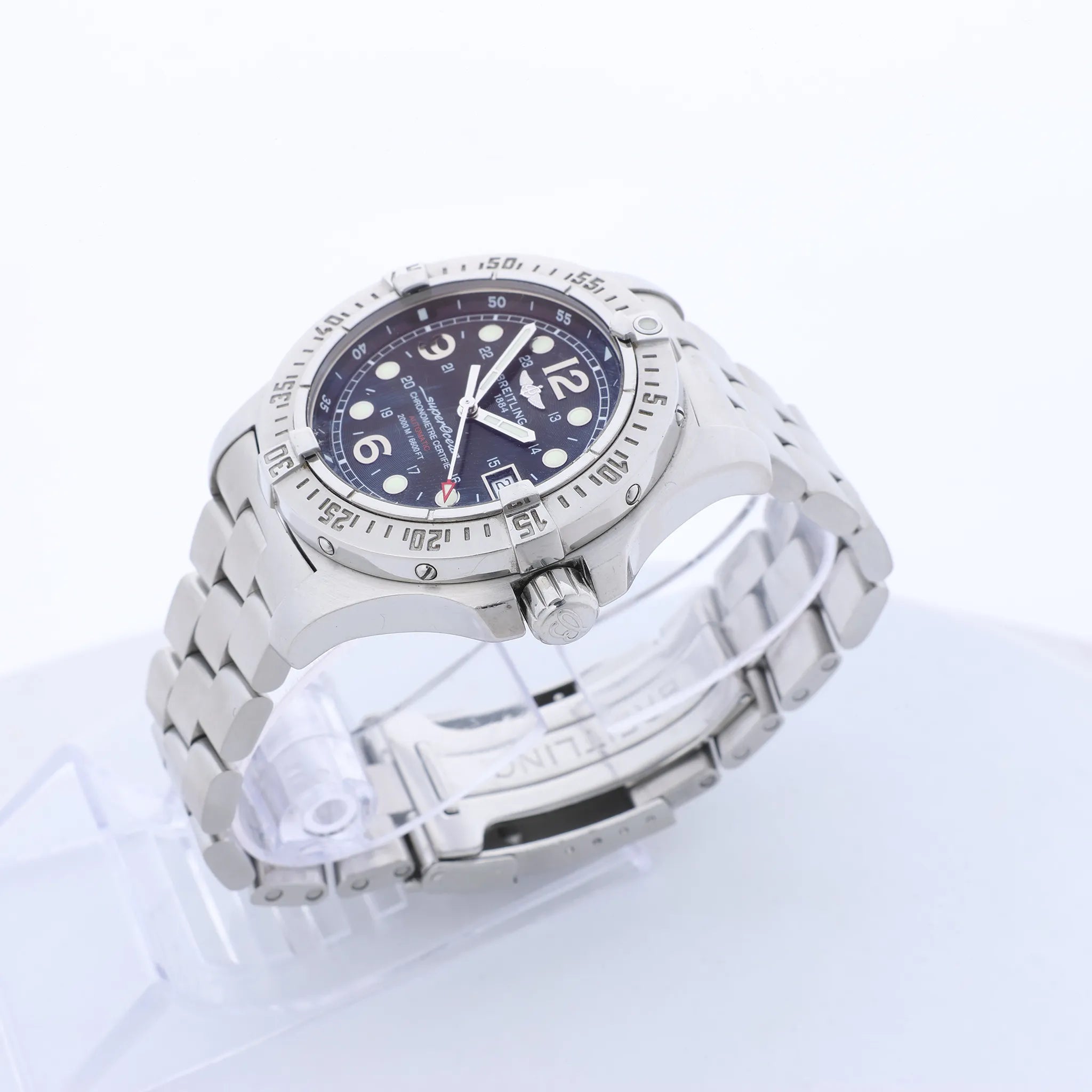 Breitling Superocean A17390 1205290 SS AT Watch with Black Dial