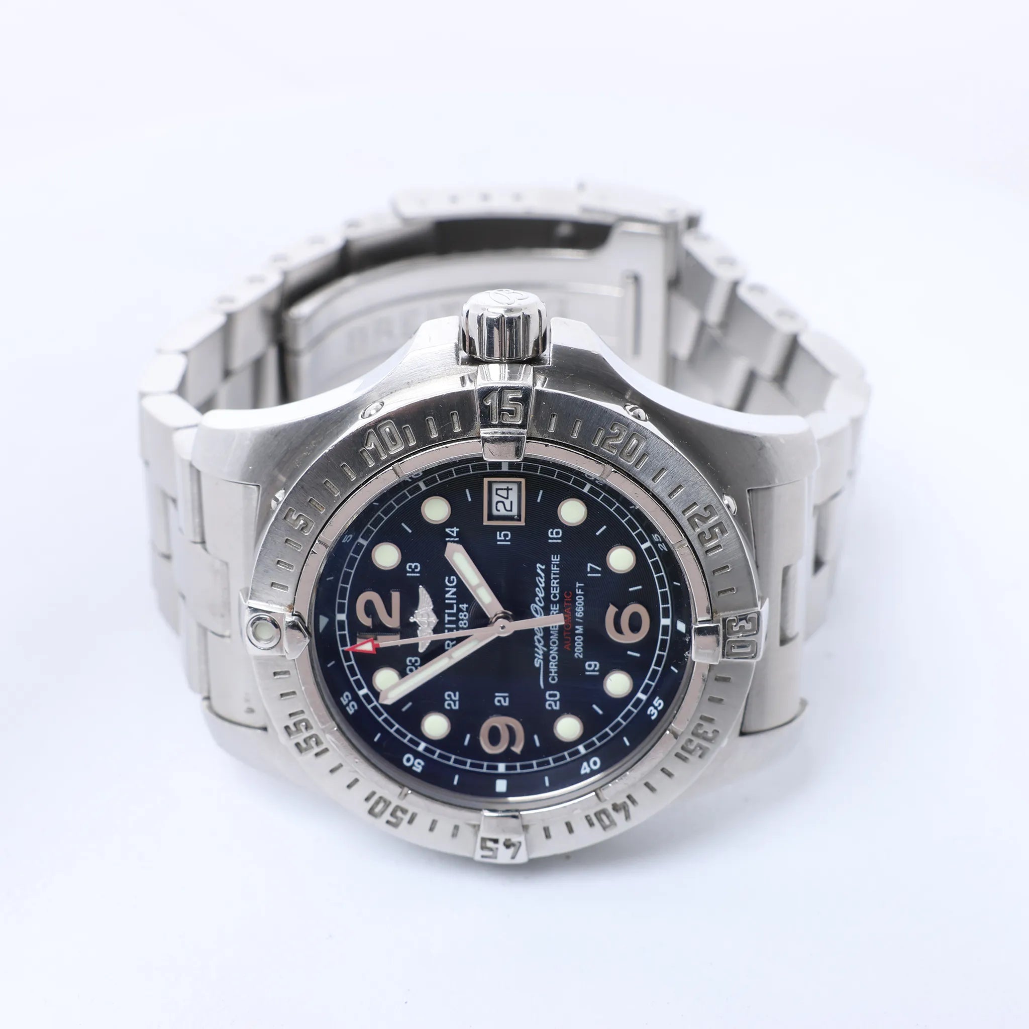 Breitling Superocean A17390 1205290 SS AT Watch with Black Dial