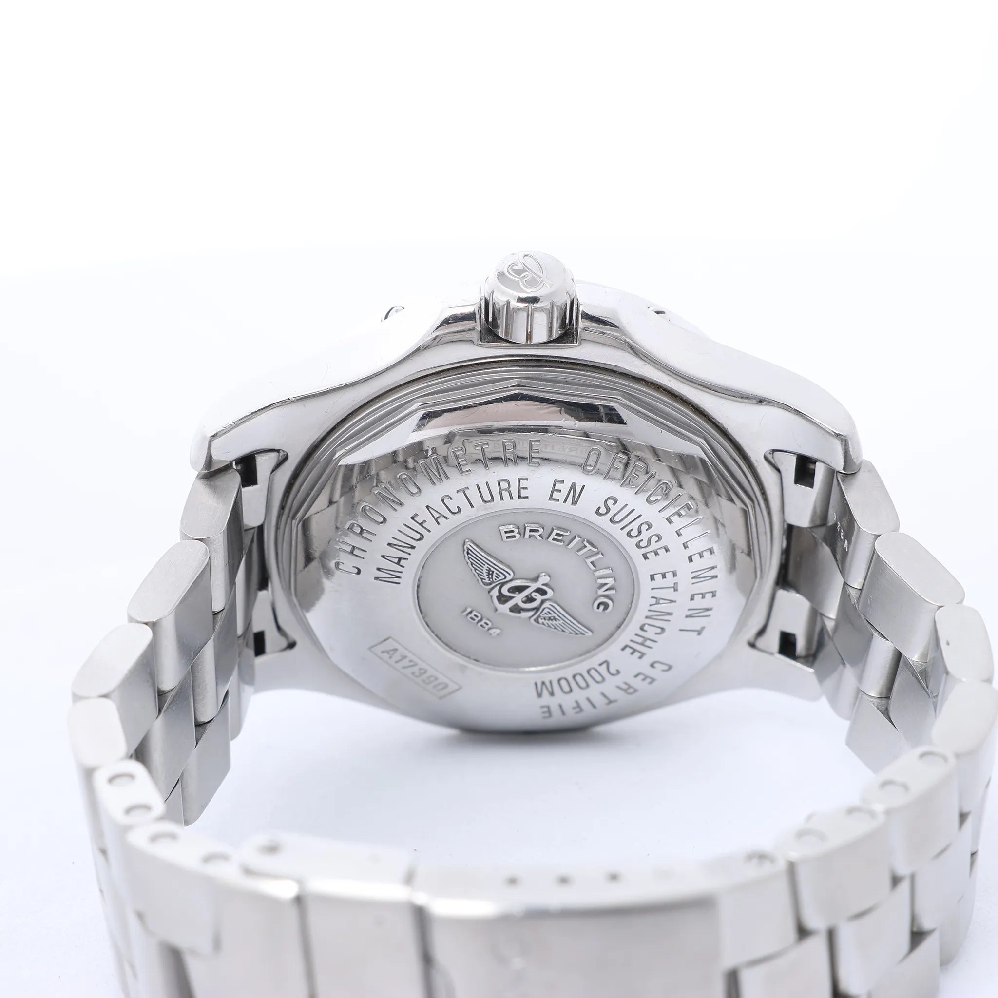 Breitling Superocean A17390 1205290 SS AT Watch with Black Dial
