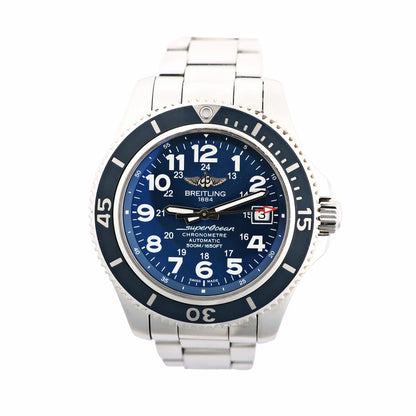 Breitling Superocean II A17365D1/C915 2915823 SS AT Watch with Blue Dial