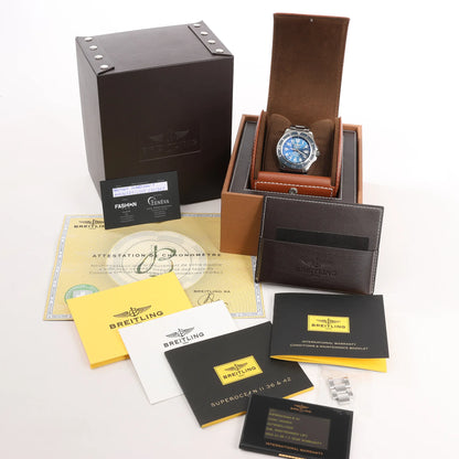 Breitling Superocean II A17365D1/C915 2915823 SS AT Watch with Blue Dial
