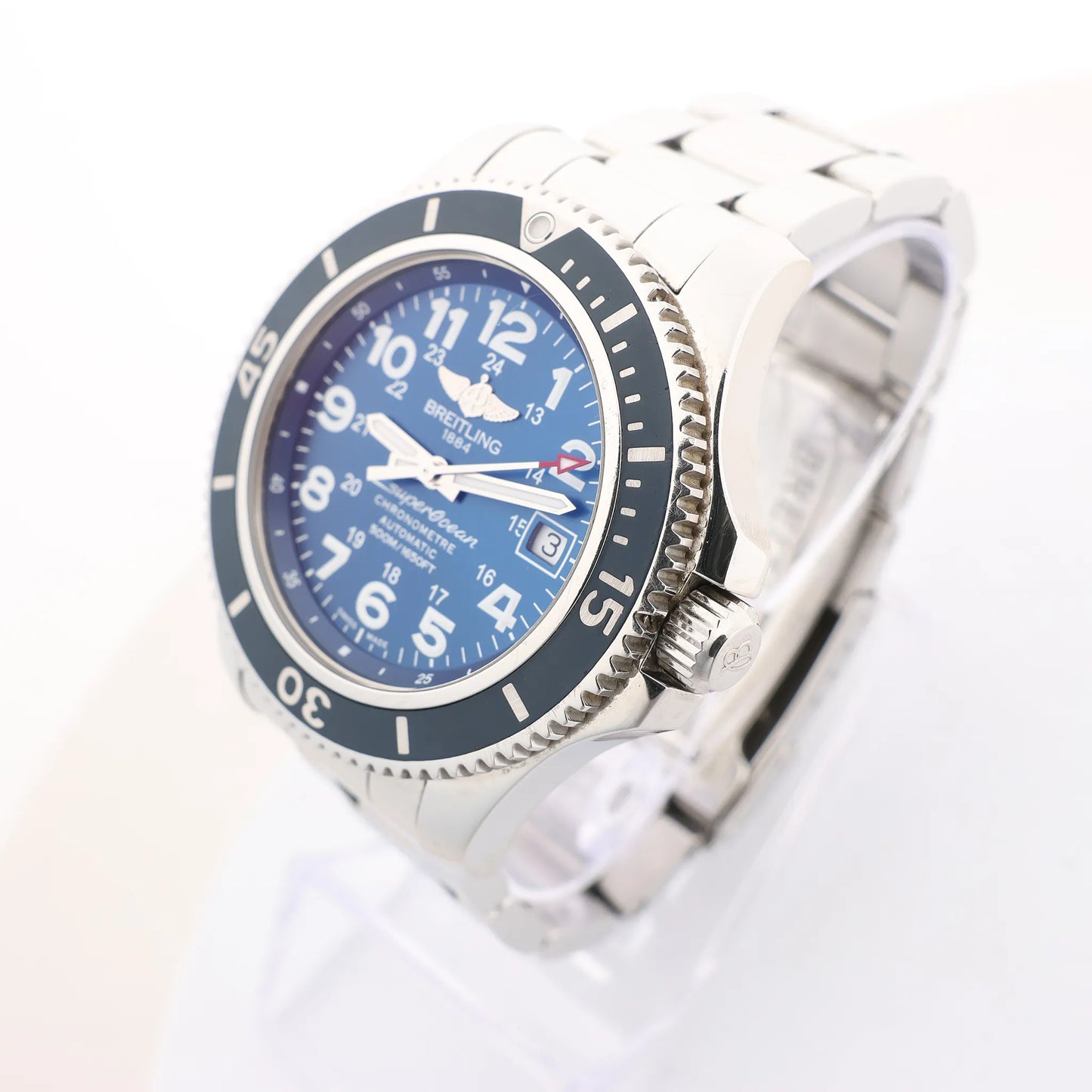 Breitling Superocean II A17365D1/C915 2915823 SS AT Watch with Blue Dial