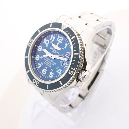 Breitling Superocean II A17365D1/C915 2915823 SS AT Watch with Blue Dial