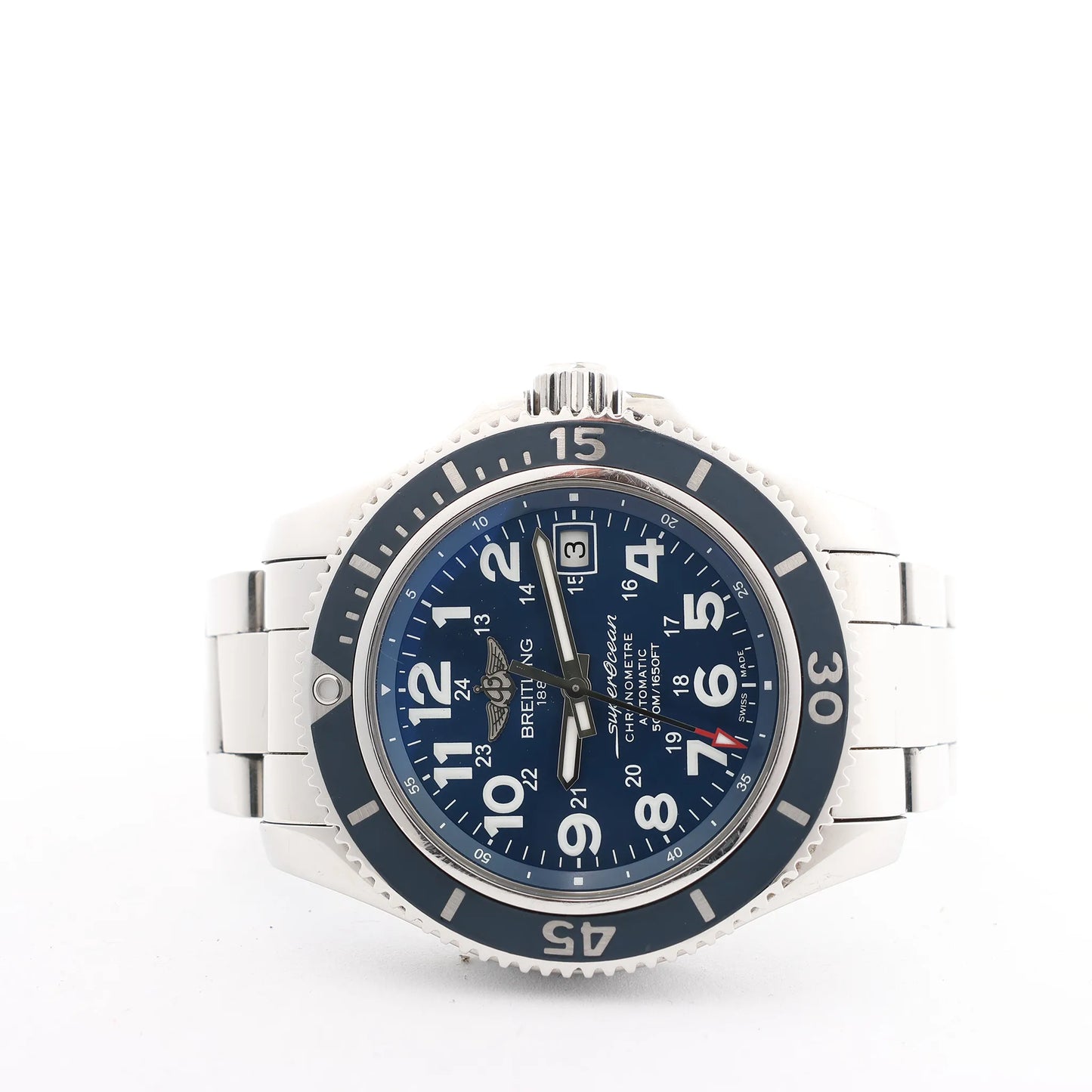 Breitling Superocean II A17365D1/C915 2915823 SS AT Watch with Blue Dial