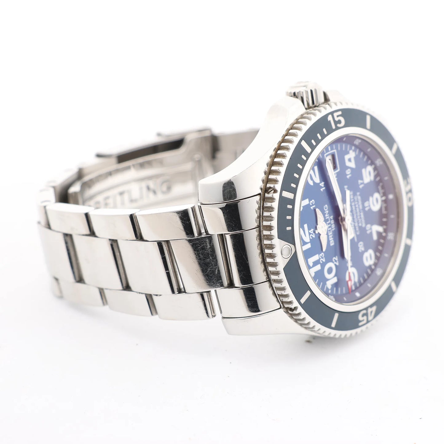 Breitling Superocean II A17365D1/C915 2915823 SS AT Watch with Blue Dial
