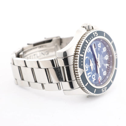 Breitling Superocean II A17365D1/C915 2915823 SS AT Watch with Blue Dial