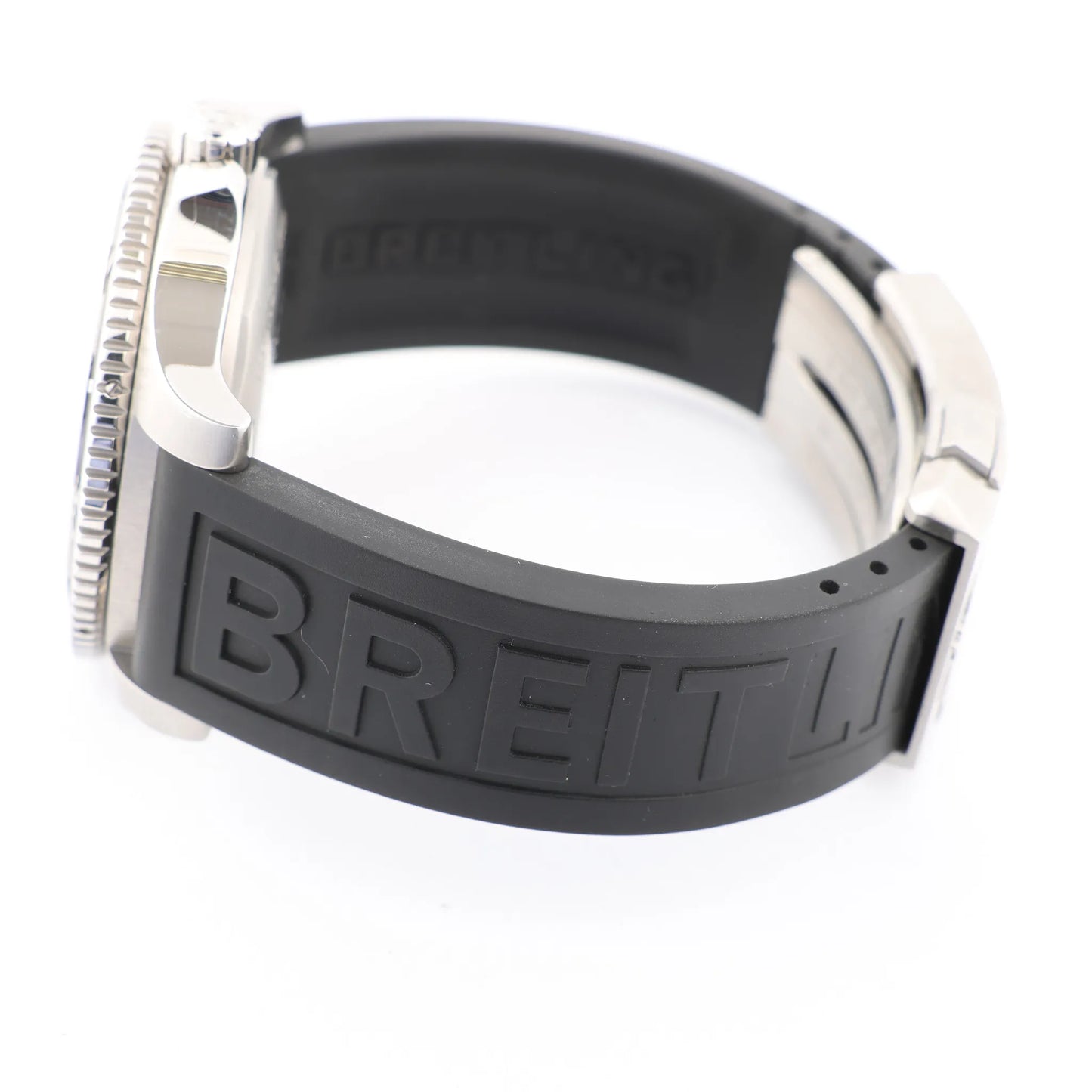 Breitling Superocean A17367 SS x Rubber AT Watch with Yellow Dial