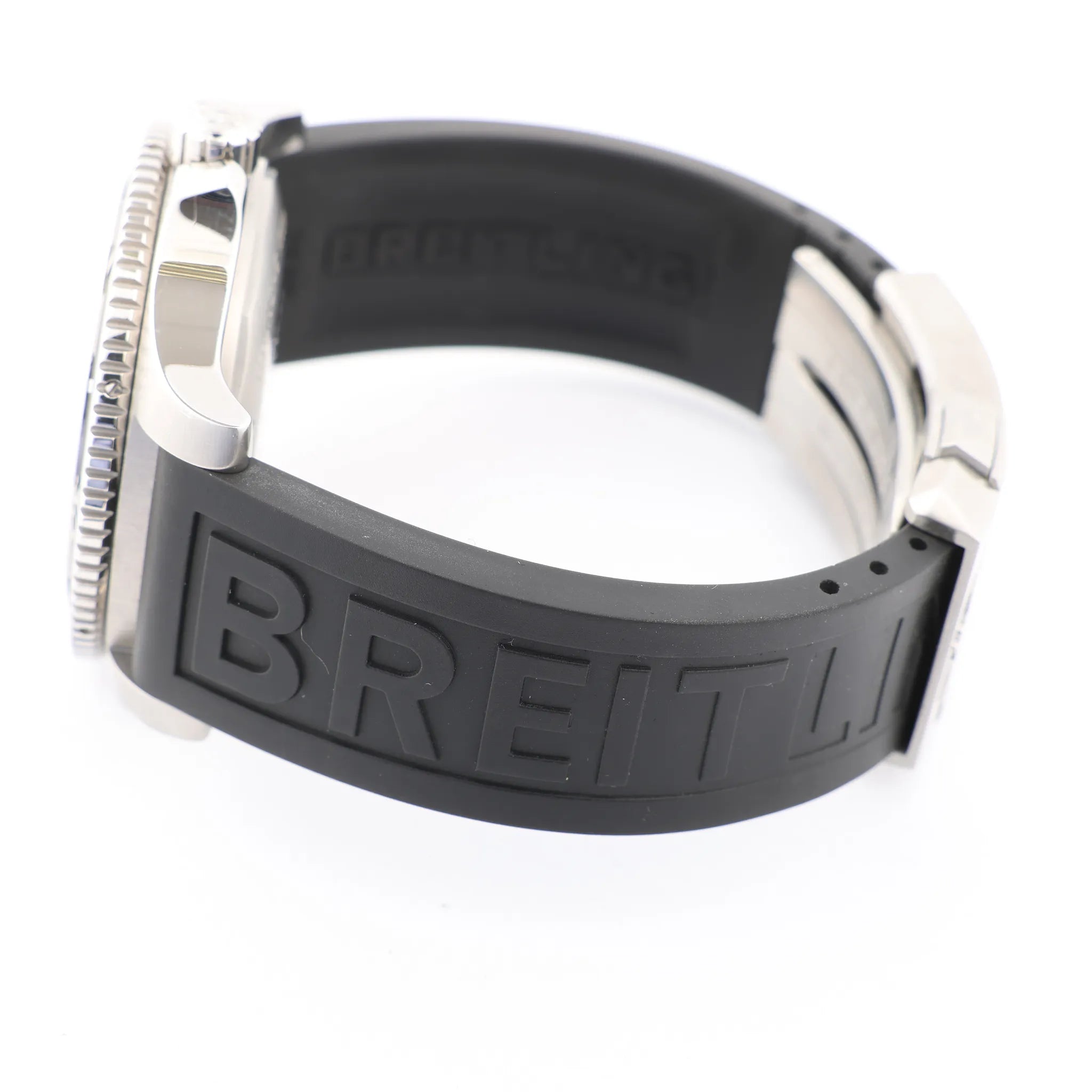 Breitling Superocean A17367 SS x Rubber AT Watch with Yellow Dial