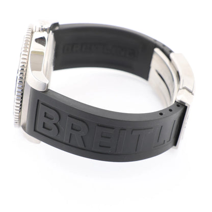 Breitling Superocean A17367 SS x Rubber AT Watch with Yellow Dial