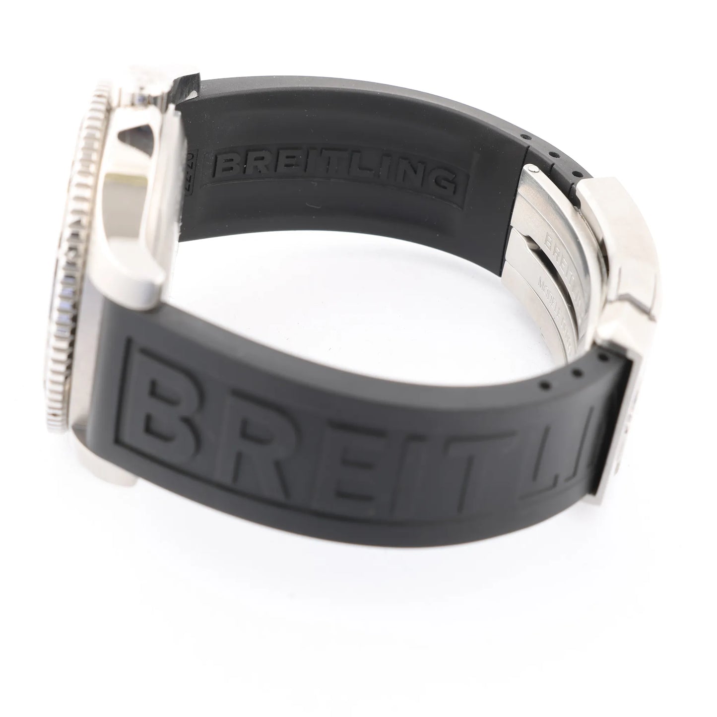 Breitling Superocean A17367 SS x Rubber AT Watch with Yellow Dial