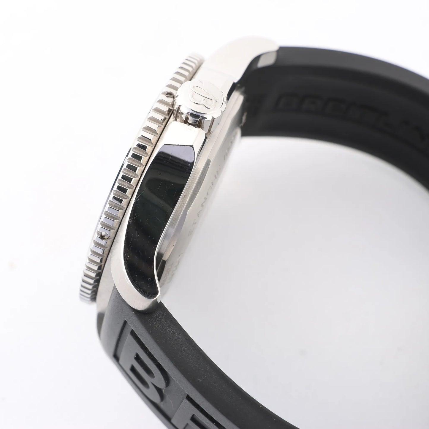 Breitling Superocean A17367 SS x Rubber AT Watch with Yellow Dial