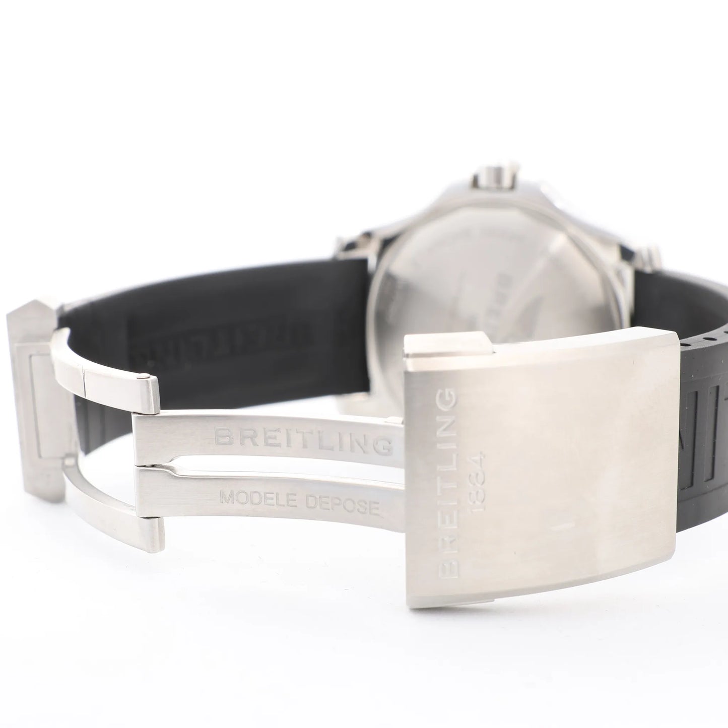 Breitling Superocean A17367 SS x Rubber AT Watch with Yellow Dial