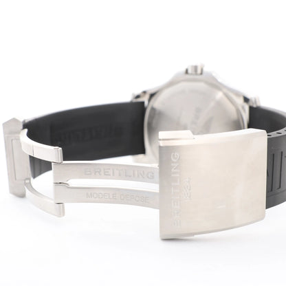 Breitling Superocean A17367 SS x Rubber AT Watch with Yellow Dial