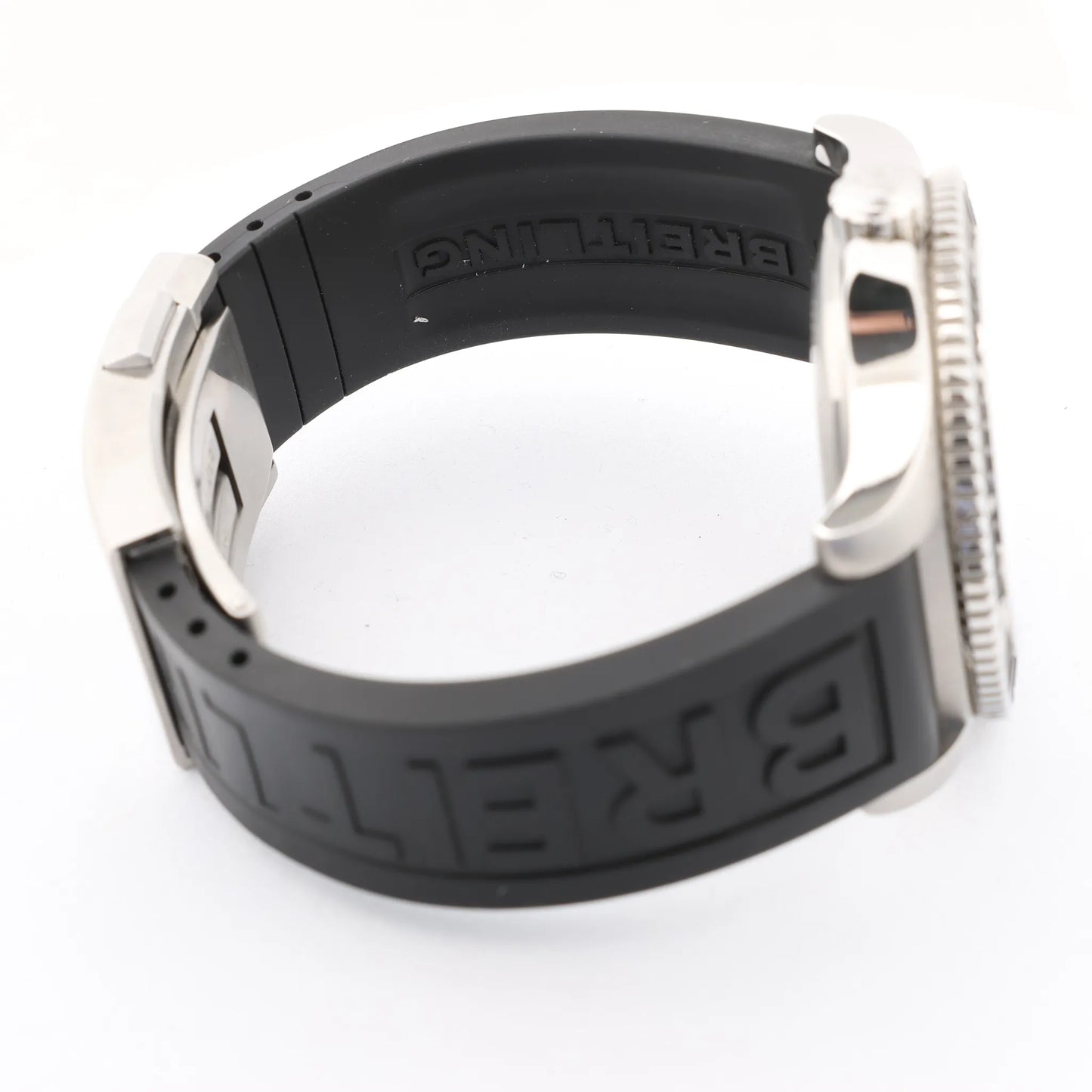 Breitling Superocean A17367 SS x Rubber AT Watch with Yellow Dial