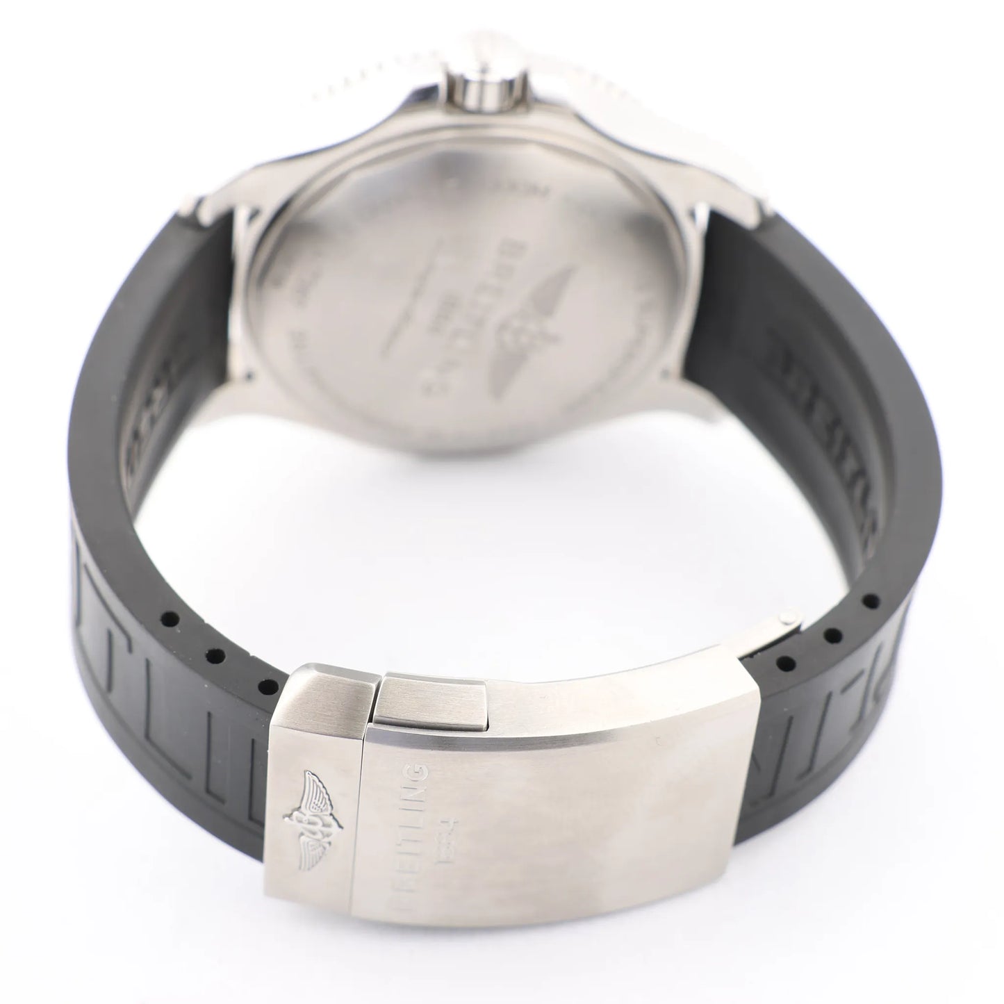 Breitling Superocean A17367 SS x Rubber AT Watch with Yellow Dial