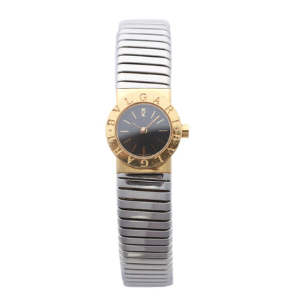 Bulgari Bulgari Bulgari Tubogas BB192T P.73933 SS×YG QZ Montre à cadran noir