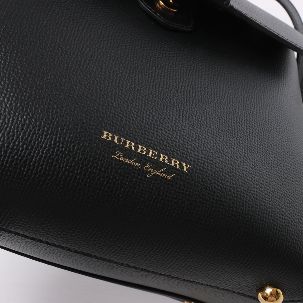 Burberry Camberley Leather 2Way Handbag in Black