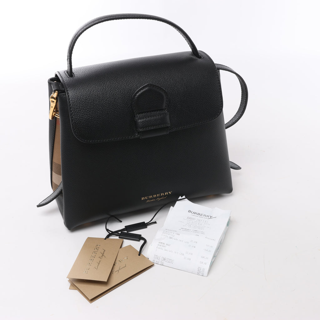 Burberry Camberley Leather 2Way Handbag in Black
