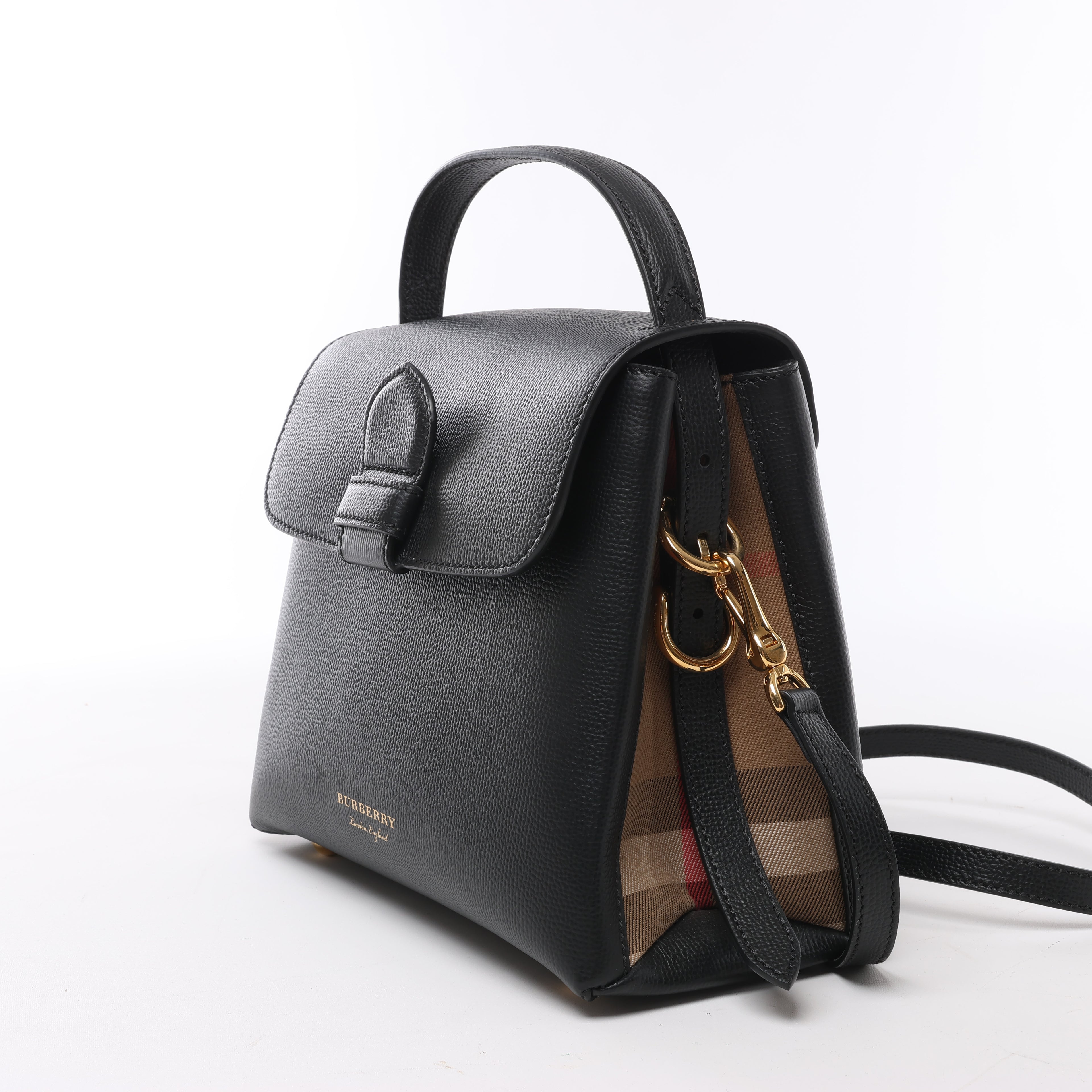 Burberry Camberley Leather 2Way Handbag in Black