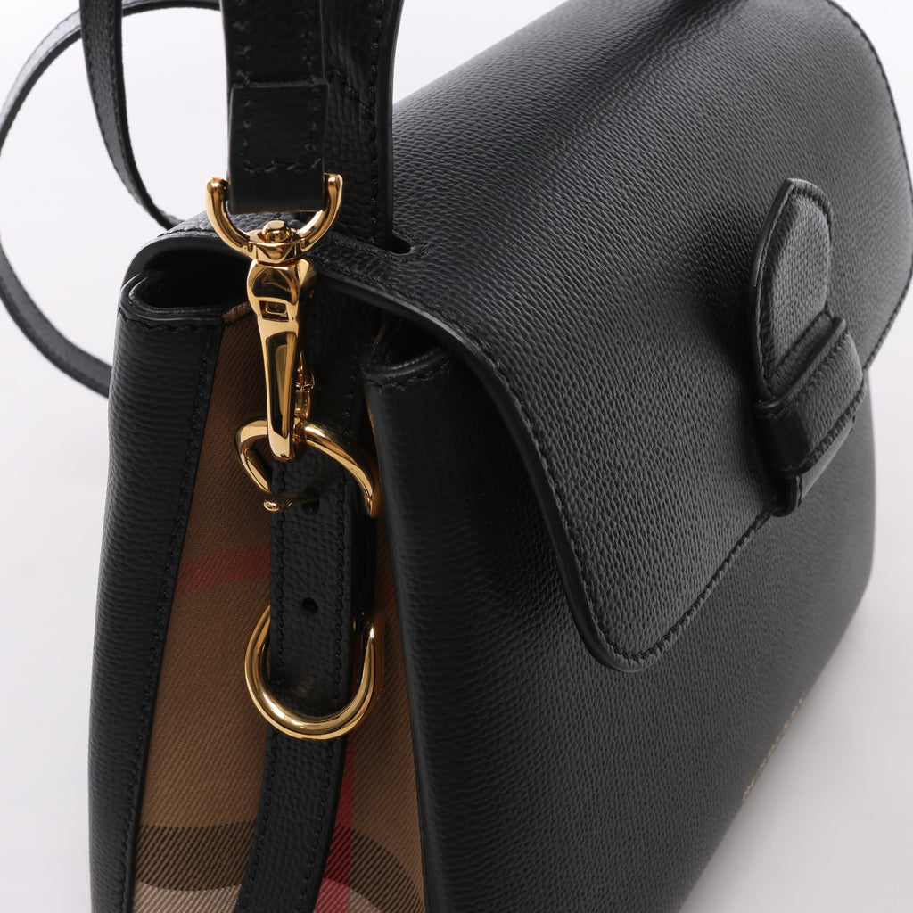 Burberry Camberley Leather 2Way Handbag in Black