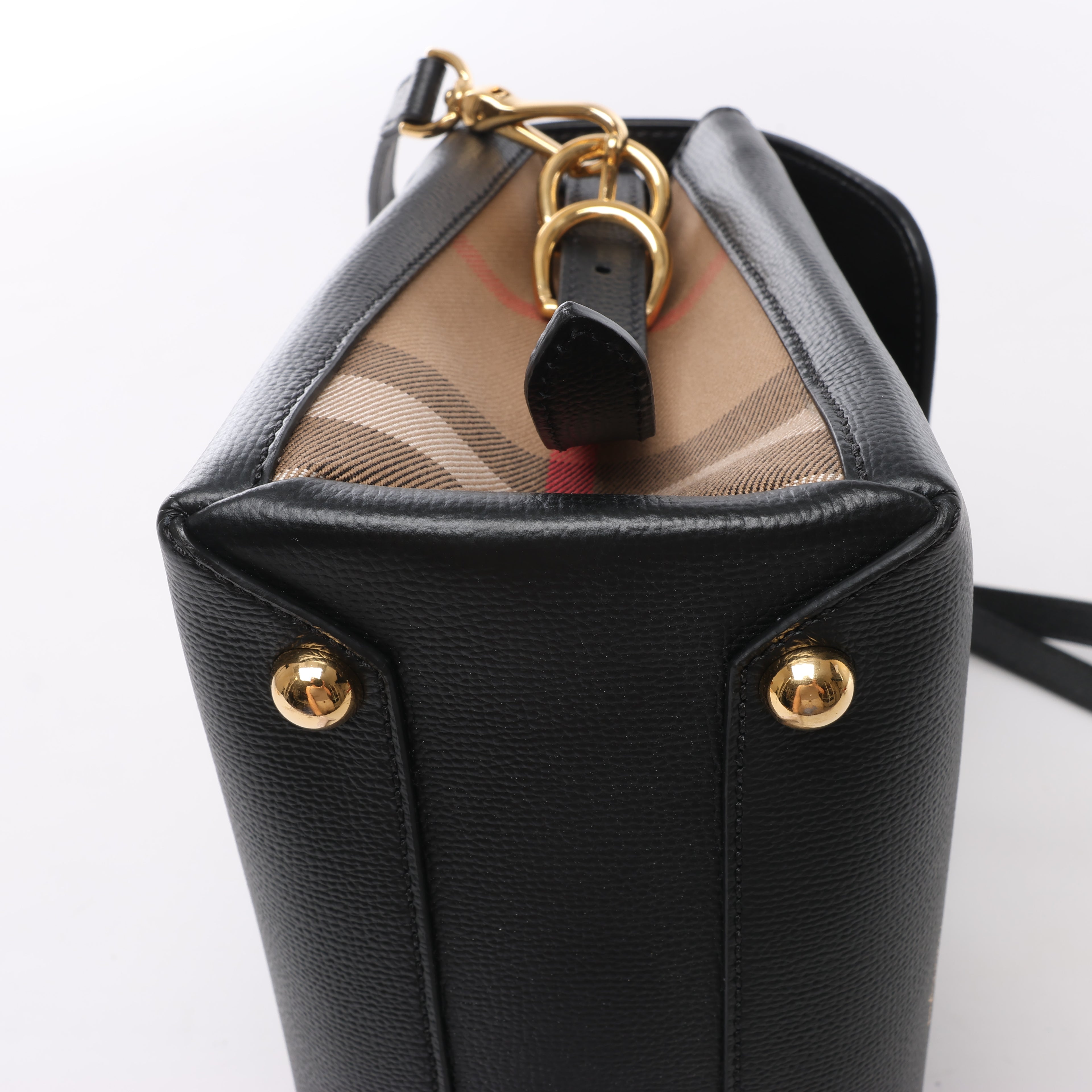 Burberry Camberley Leather 2Way Handbag in Black