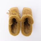 Burberry Highland Suede x Sheepskin Mule in Beige, Size EU 37