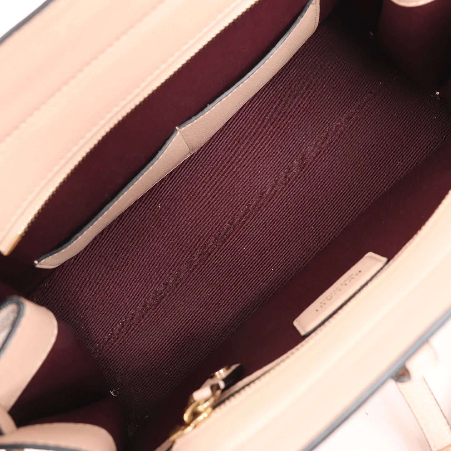 BVLGARI ALBA Leather 2Way Handbag in Beige