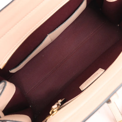 BVLGARI ALBA Leather 2Way Handbag in Beige