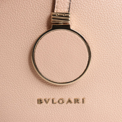 BVLGARI ALBA Leather 2Way Handbag in Beige