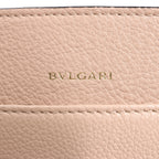 BVLGARI ALBA Leather 2Way Handbag in Beige