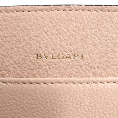 BVLGARI ALBA Leather 2Way Handbag in Beige