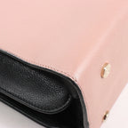 BVLGARI ALBA Leather 2Way Handbag Pink x Black