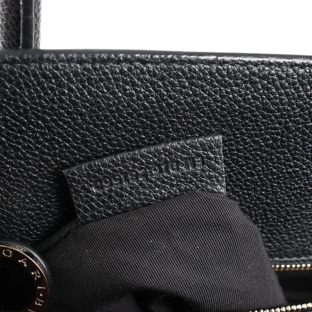 BVLGARI ALBA Leather 2Way Handbag Pink x Black