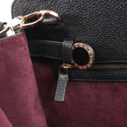 BVLGARI ALBA Leather 2Way Handbag Pink x Black