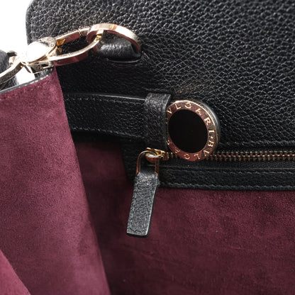 BVLGARI ALBA Leather 2Way Handbag Pink x Black