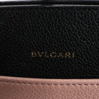 BVLGARI ALBA Leather 2Way Handbag Pink x Black