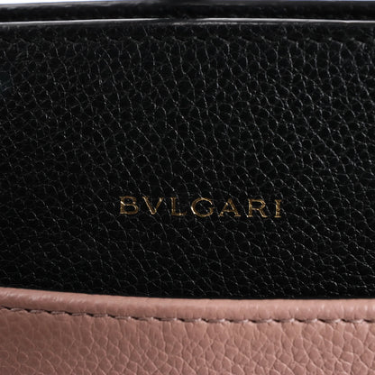 BVLGARI ALBA Leather 2Way Handbag Pink x Black