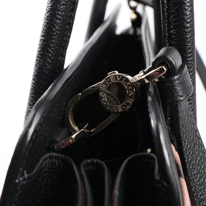 BVLGARI ALBA Leather 2Way Handbag Pink x Black