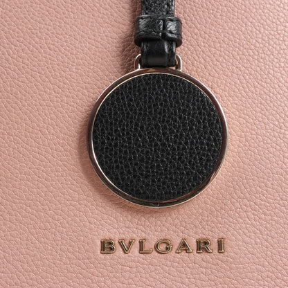 BVLGARI ALBA Leather 2Way Handbag Pink x Black