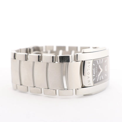 Bvlgari Ashoma AA35BSS L3036 SS QZ Watch with Black Dial