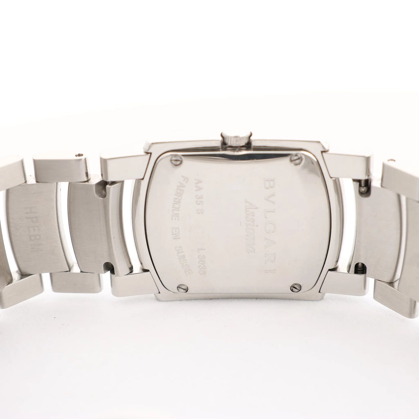 Bvlgari Ashoma AA35BSS L3036 SS QZ Watch with Black Dial