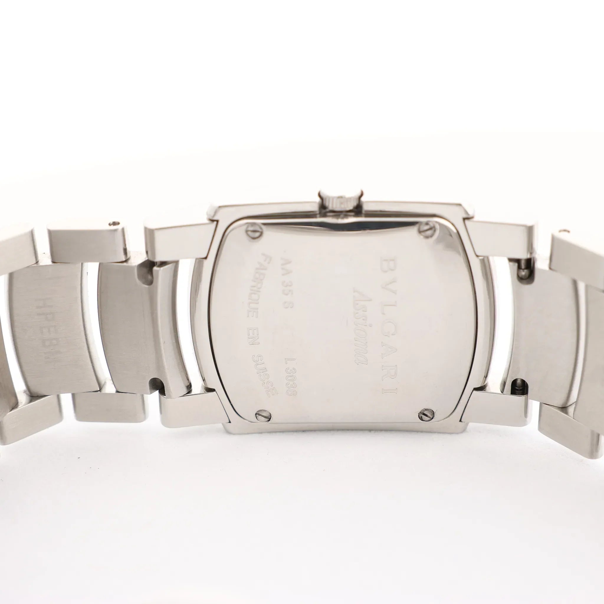 Bvlgari Ashoma AA35BSS L3036 SS QZ Watch with Black Dial